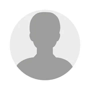 Vector flat illustration in grayscale. Avatar, user profile, person icon Stock Illustration