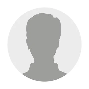 Vector flat illustration in grayscale. Avatar, user profile, person icon Stock Illustration