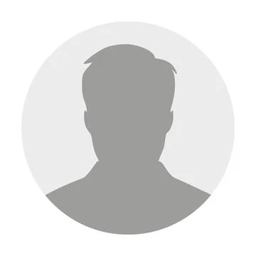 Vector flat illustration in grayscale. Avatar, user profile, person icon Stock Illustration