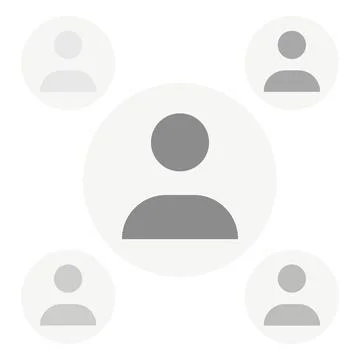 Vector flat illustration in grayscale. Avatar, user profile, person icon Stock Illustration