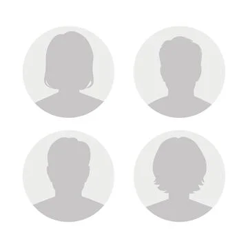 Vector flat illustration in grayscale. Avatar, user profile, person icon Stock Illustration