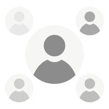 Vector flat illustration in grayscale. Avatar, user profile, person icon Stock Illustration