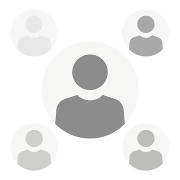 Vector flat illustration in grayscale. Avatar, user profile, person icon Stock Illustration