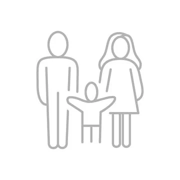 Vector flat illustration in grayscale. Avatar, user profile, person icon Stock Illustration