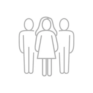 Vector flat illustration in grayscale. Avatar, user profile, person icon Stock Illustration