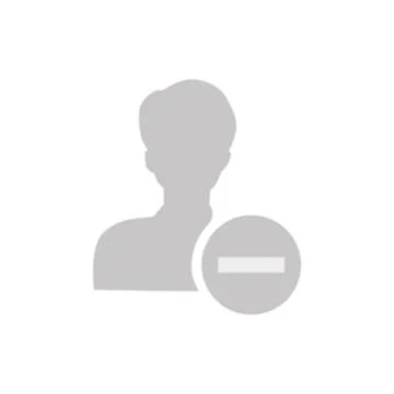 Vector flat illustration in grayscale. Avatar, user profile, person icon Stock Illustration