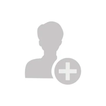 Vector flat illustration in grayscale. Avatar, user profile, person icon Stock Illustration