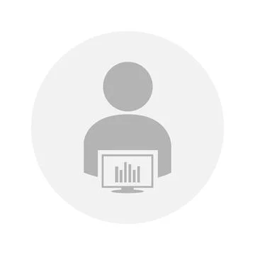 Vector flat illustration in grayscale. Avatar, user profile, person icon, g.. Stock Illustration