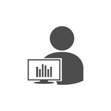 Vector flat illustration in grayscale. Avatar, user profile, person icon, g.. Stock Illustration