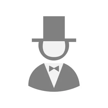 Vector flat illustration in grayscale. Avatar, user profile, person icon, g.. Stock Illustration