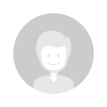 Vector flat illustration in grayscale. Avatar, user profile, person icon, g.. Stock Illustration