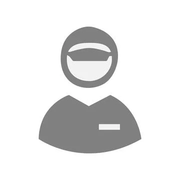 Vector flat illustration in grayscale. Avatar, user profile, person icon, g.. Stock Illustration