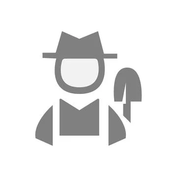 Vector flat illustration in grayscale. Avatar, user profile, person icon, g.. Stock Illustration
