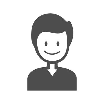 Vector flat illustration in grayscale. Avatar, user profile, person icon, g.. Stock Illustration