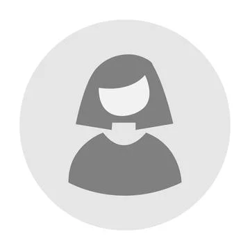 Vector flat illustration in grayscale. Avatar, user profile, person icon, g.. Stock Illustration