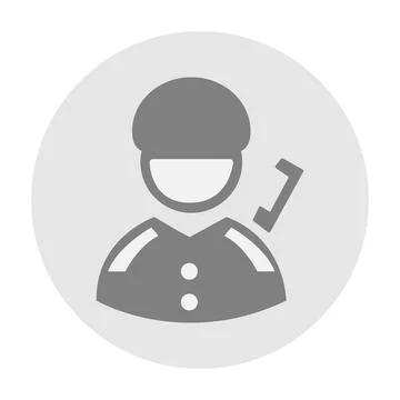 Vector flat illustration in grayscale. Avatar, user profile, person icon, g.. Stock Illustration