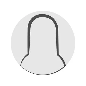 Vector flat illustration in grayscale. Avatar, user profile, person icon Stock Illustration