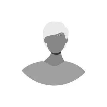 Vector flat illustration in grayscale. Icons of man and woman. Avatar, user Ilustración de archivo