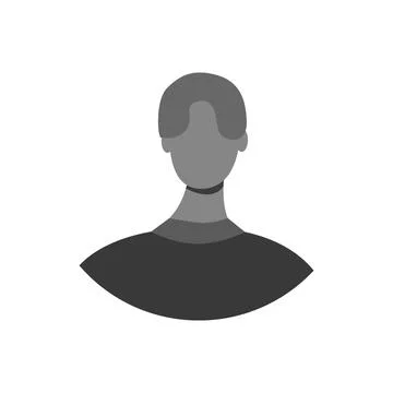 Vector flat illustration in grayscale. Icons of man and woman. Avatar, user Ilustración de archivo