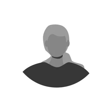 Vector flat illustration in grayscale. Icons of man and woman. Avatar, user Ilustración de archivo