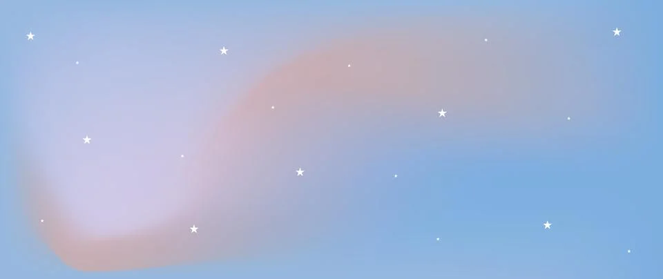 Vector flat illustration. Horizontal background. Gentle gradient sky. Perfect Stock Illustration