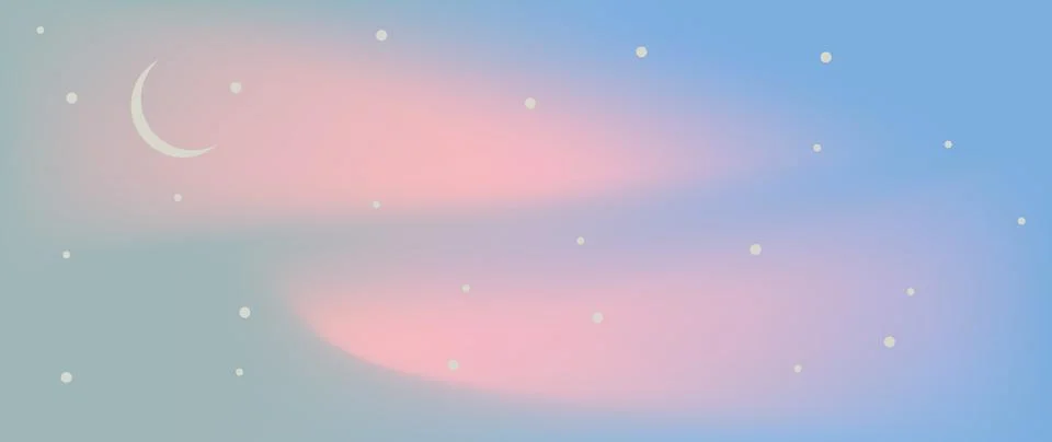 Vector flat illustration. Horizontal background. Gentle gradient sky. Perfect Stock Illustration