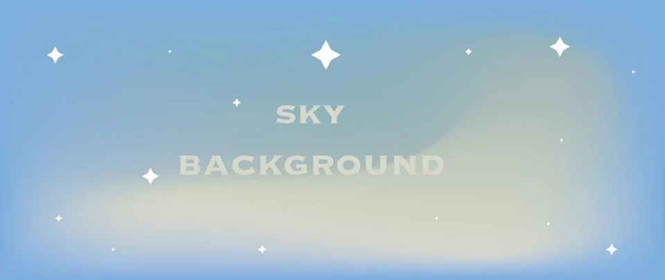 Vector flat illustration. Horizontal background. Gentle gradient sky. Perfect Stock Illustration