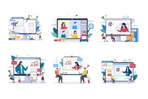 Vector flat illustration Stock Illustration
