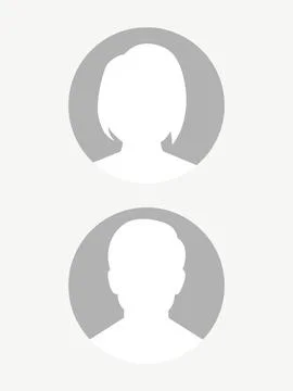 Vector flat illustration. Man and woman icon. Avatar, user profile, person Stock Illustration
