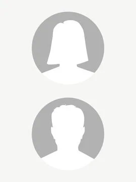 Vector flat illustration. Man and woman icon. Avatar, user profile, person Stock Illustration