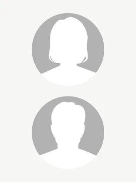 Vector flat illustration. Man and woman icon. Avatar, user profile, person Stock Illustration