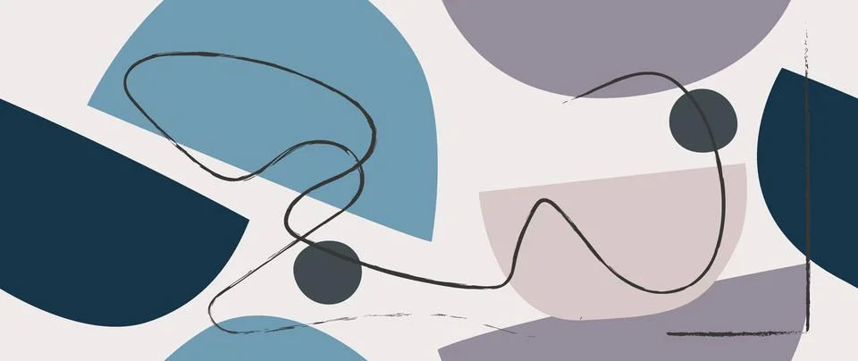Vector flat illustration. Minimalistic trendy abstract pattern. Various Stock Illustration