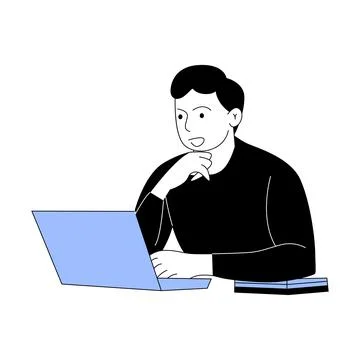 Vector flat illustration of office worker Stock Illustration