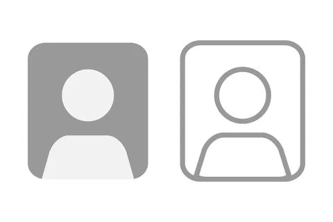 Vector flat illustration. Set of icons in grayscale. Avatar, user profile, .. Stock Illustration