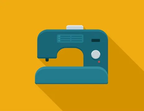 Vector flat illustration Sewing machine. Stock Illustration