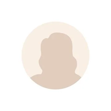 Vector flat illustration. Stylish pastel profile of a woman. Avatar, user Stock Illustration