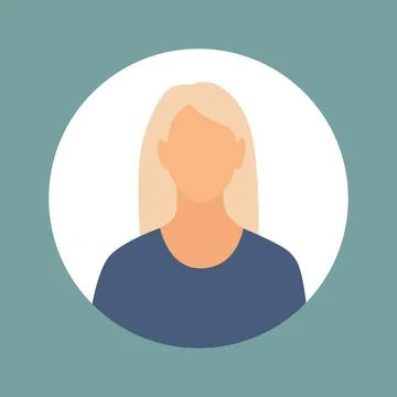 Vector flat illustration. Stylish profile of a woman. Avatar, user profile Stock Illustration