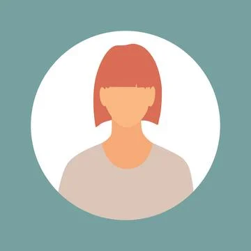 Vector flat illustration. Stylish profile of a woman. Avatar, user profile Stock Illustration