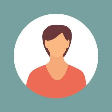 Vector flat illustration. Stylish profile of a woman. Avatar, user profile Stock Illustration