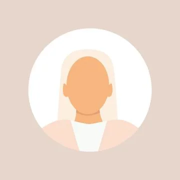 Vector flat illustration. Stylish profile of a woman. Avatar, user profile Stock Illustration