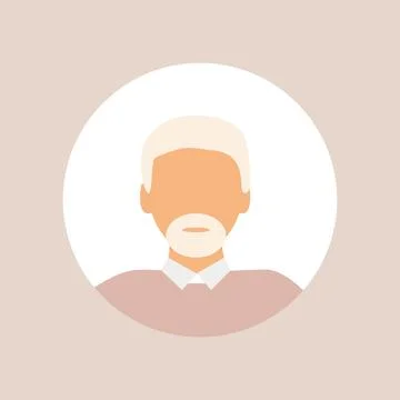 Vector flat illustration. Stylish profile of a man. Avatar, user profile Stock Illustration