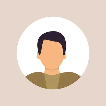 Vector flat illustration. Stylish profile of a man. Avatar, user profile Stock Illustration