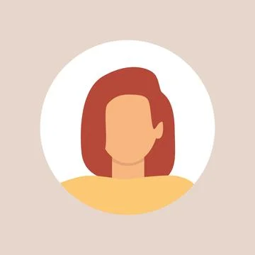 Vector flat illustration. Stylish profile of a woman. Avatar, user profile Stock Illustration