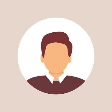 Vector flat illustration. Stylish profile of a man. Avatar, user profile Stock Illustration