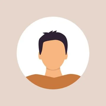 Vector flat illustration. Stylish profile of a man. Avatar, user profile Stock Illustration