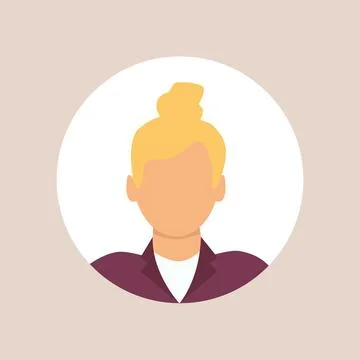 Vector flat illustration. Stylish profile of a woman. Avatar, user profile Stock Illustration