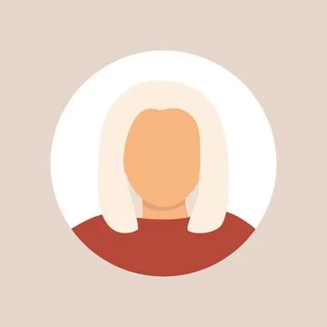 Vector flat illustration. Stylish profile of a woman. Avatar, user profile Stock Illustration
