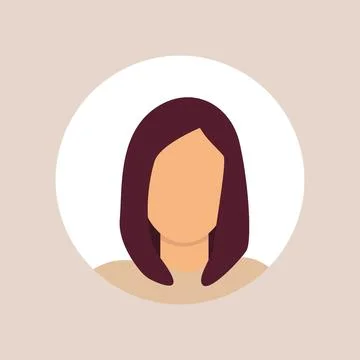 Vector flat illustration. Stylish profile of a woman. Avatar, user profile Stock Illustration