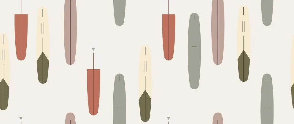 Vector flat illustration. Summer vacation concept. Seamless pattern. Used a.. Stock Illustration