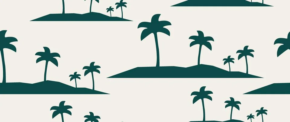 Vector flat illustration. Summer vacation concept. Seamless pattern. Used a.. Stock Illustration